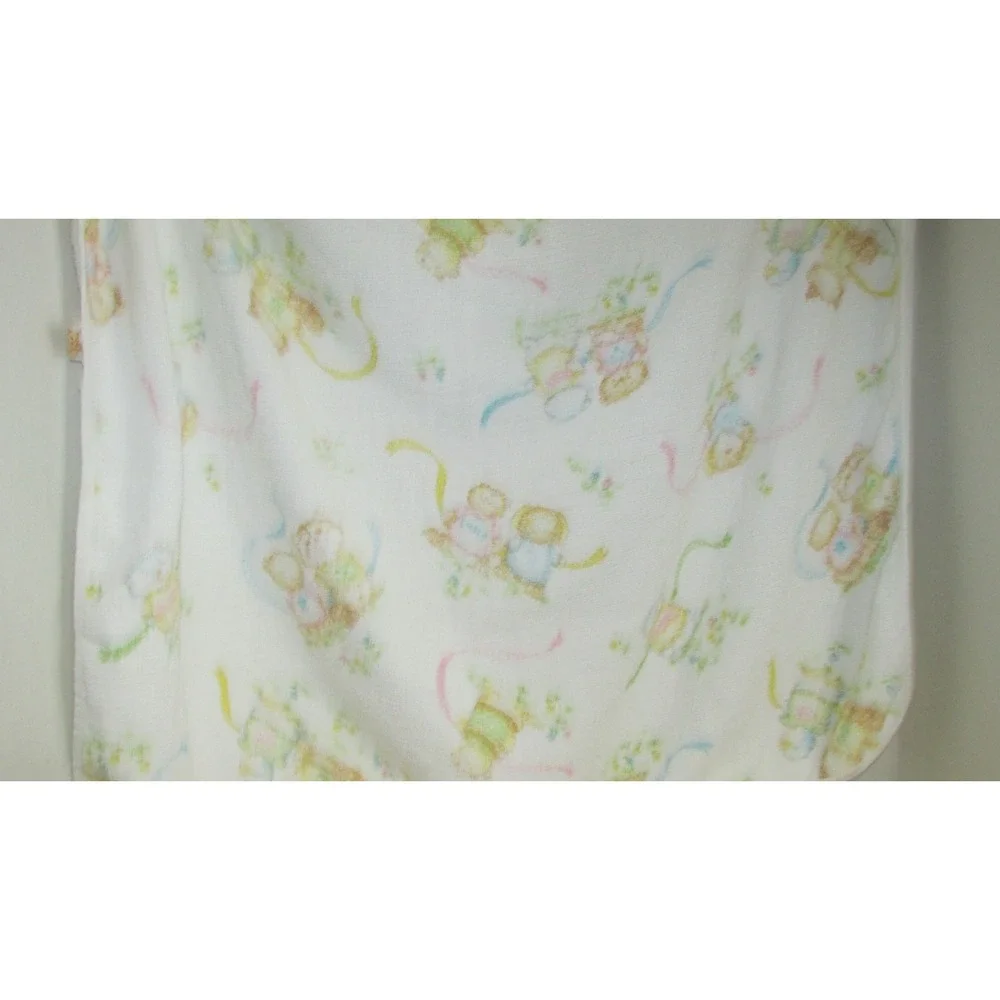 Vintage Shirt Tales baby hooded towel terry cloth Dundee animal print FLAW